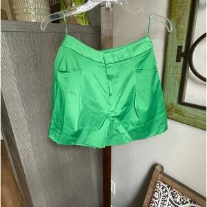 Green dressed shorts #shorts #Zara
